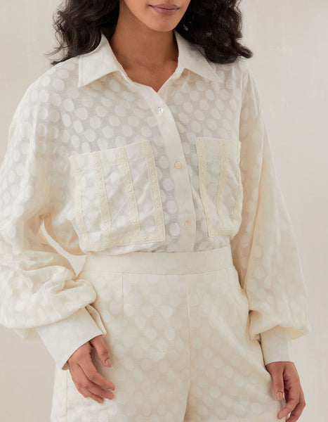 Ivory Shorts with Shirt