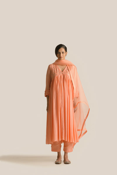 Aiza Orange Kurta Set