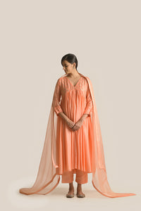 Aiza Orange Kurta Set