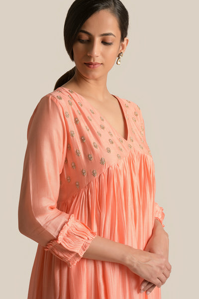 Aiza Orange Kurta Set