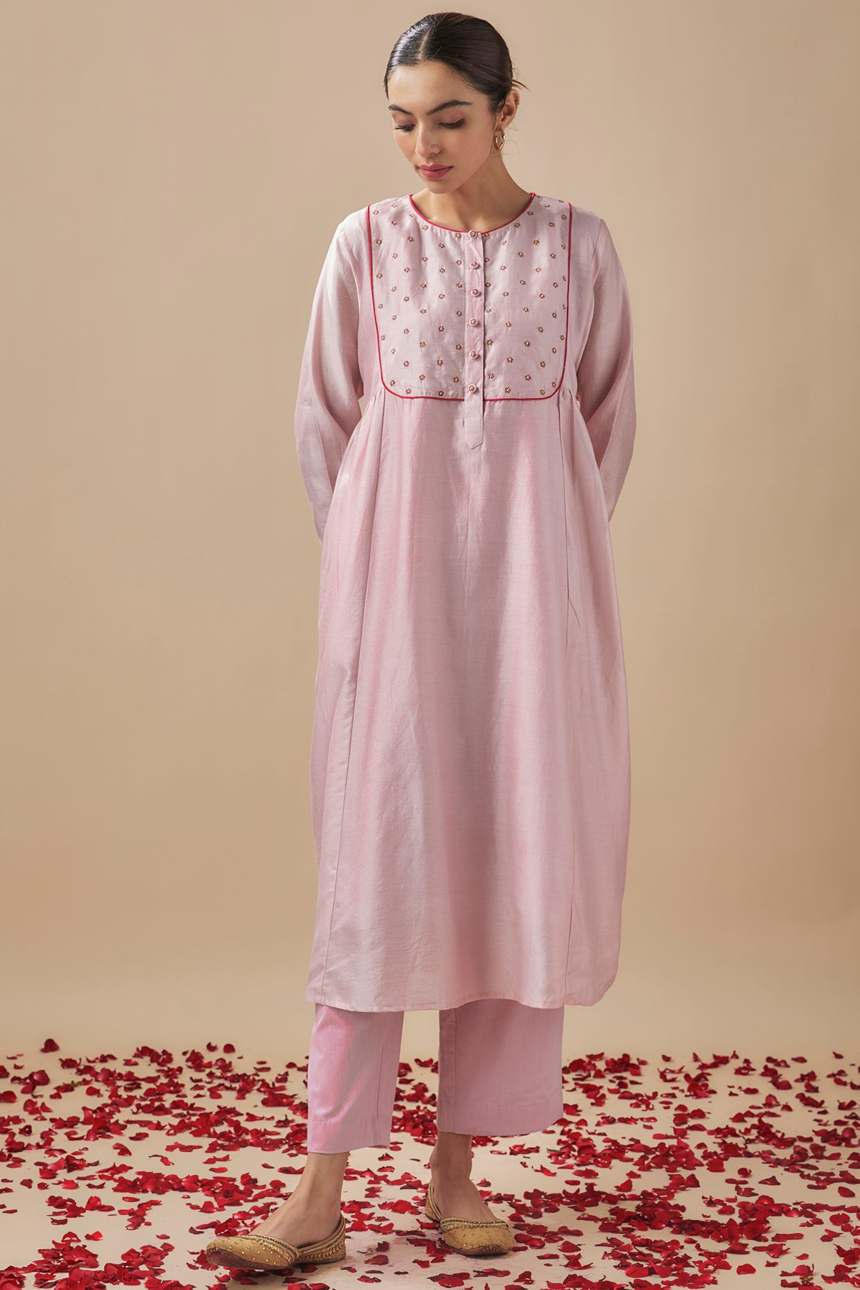 Rama Pink Dress with Pant