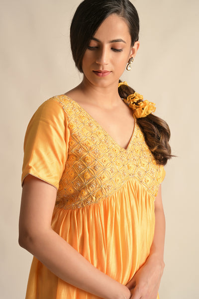 Naira Yellow Kurta and Tulip pant set