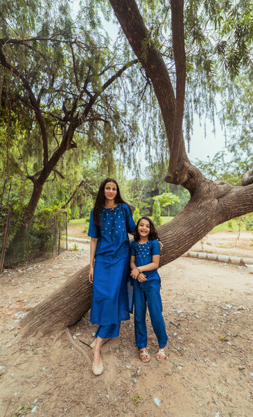 Royal Blue Kurta and Pant Set