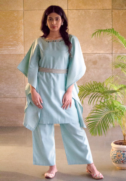 Aqua mist Kaftan with pants