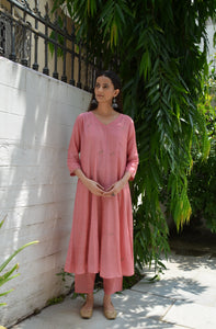 Crystal pink kalidaar Kurta set