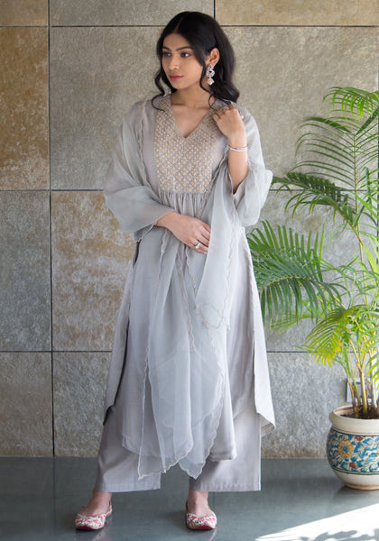 Cloudy Grey kurta set