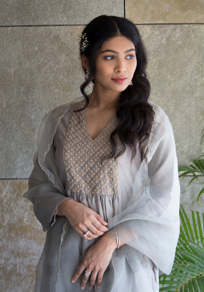 Cloudy Grey kurta set