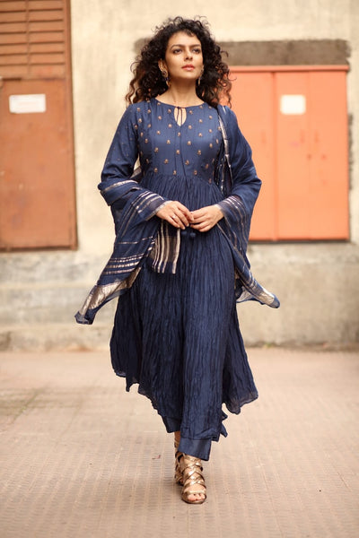 Berlin blue Anarkali Set