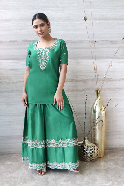 Hara Kurta and sharara set