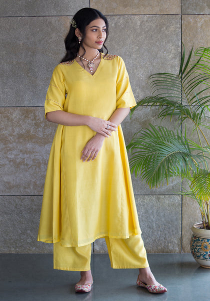 Lemon Yellow Kurta Set