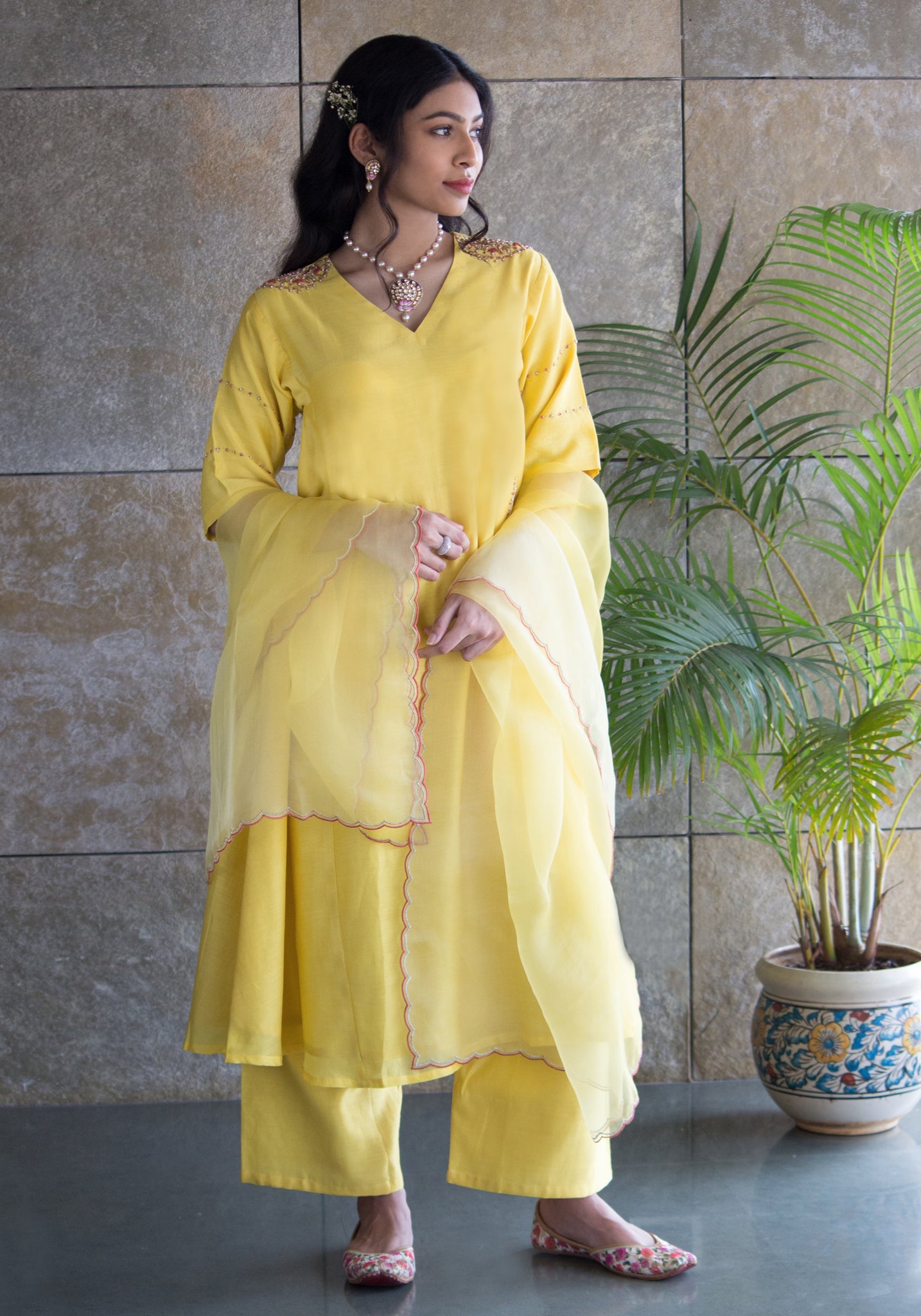 Lemon Yellow Kurta Set