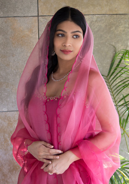 Magenta Kurta with Sharara