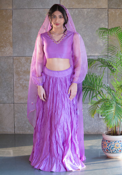 Purple lehenga set