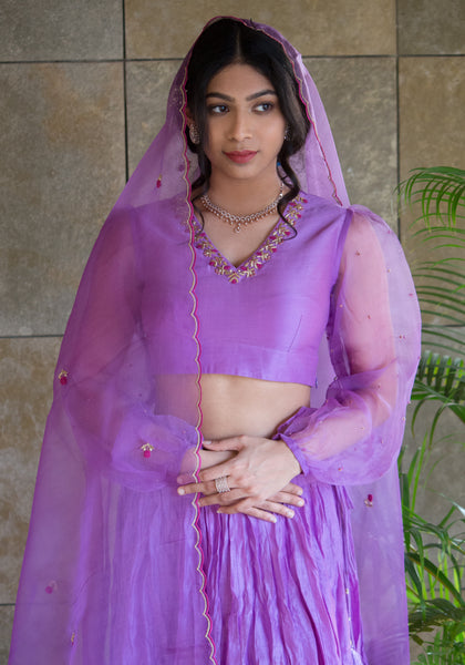 Purple lehenga set