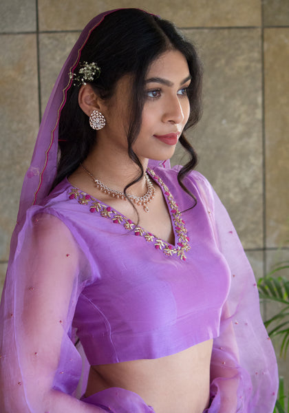 Purple lehenga set